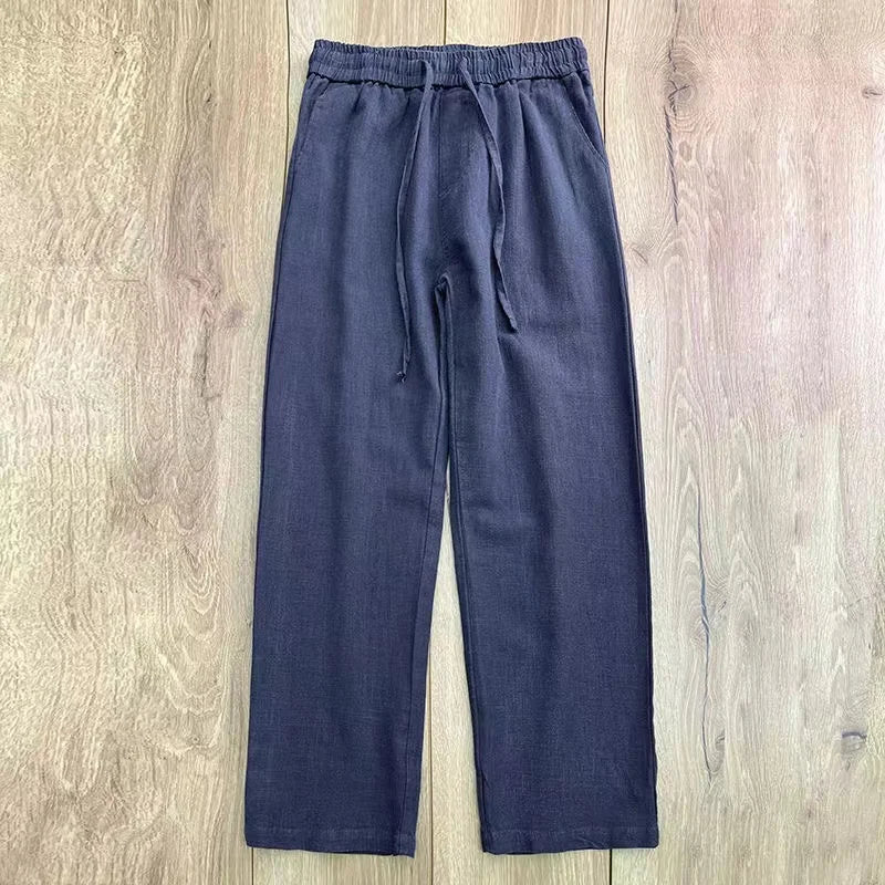 Boho Cotton Linen Pants for Men New Summer Lightweight Loose Fit