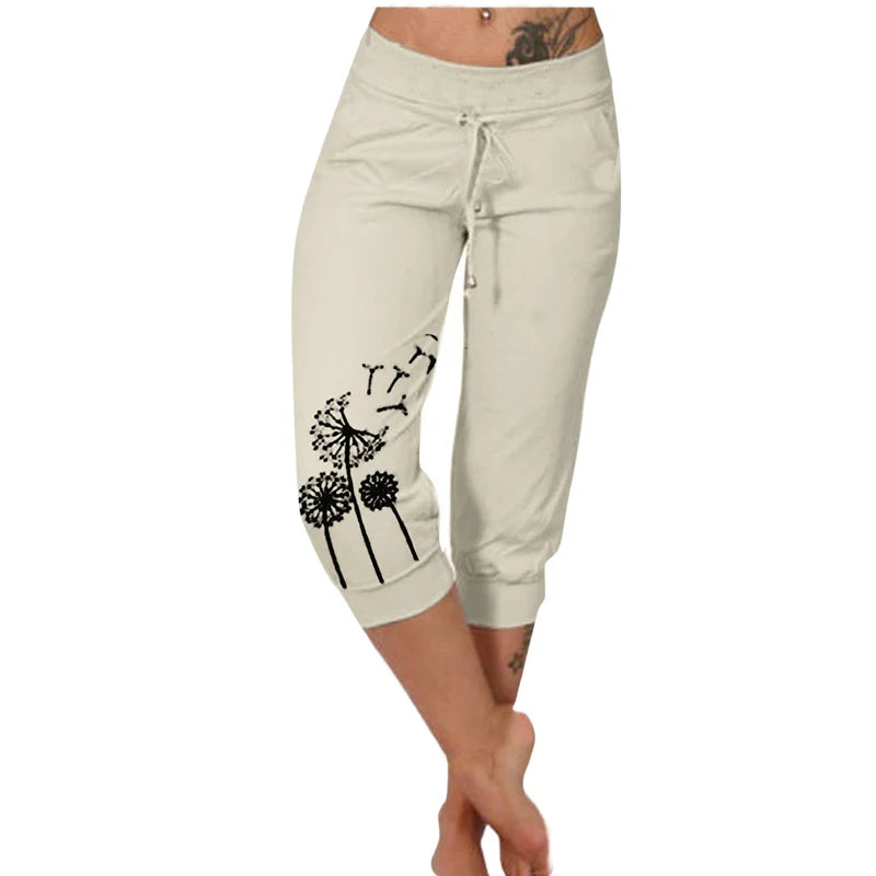 Fashion Mid-calf Lady Capri Pants