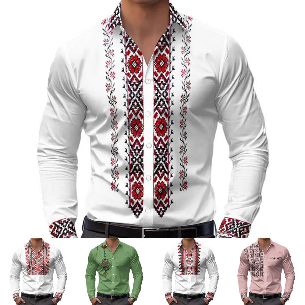 Mens Casual Shirts Long Sleeve