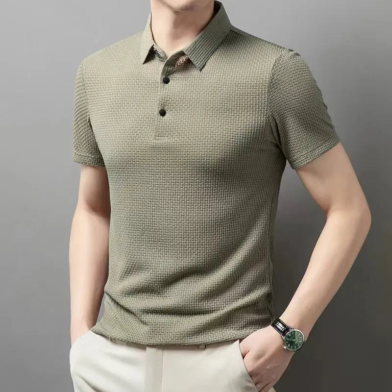 Men's Business Polos Casual Short Sleeve