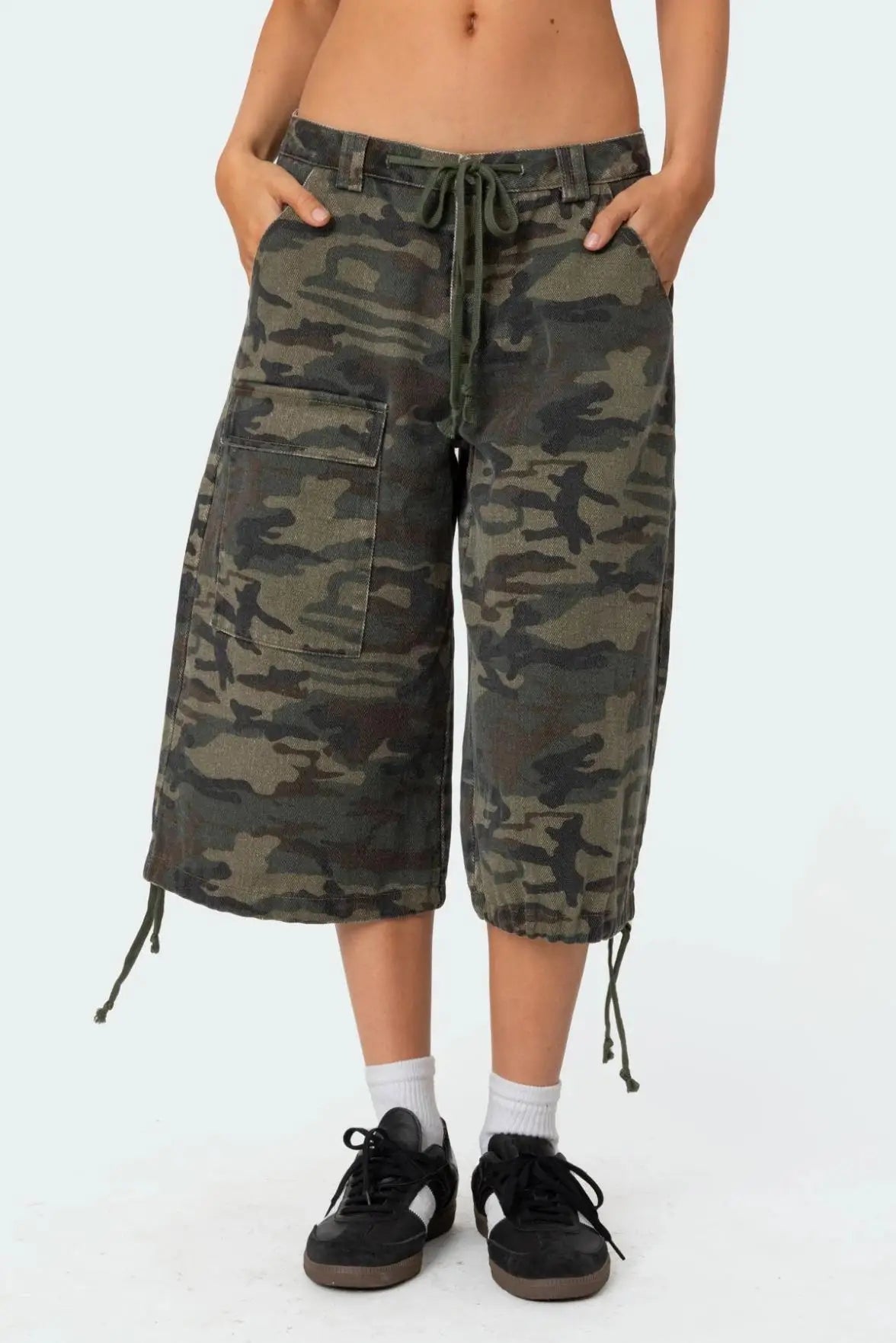 Women Calf Length Pant Jeans Wide Leg