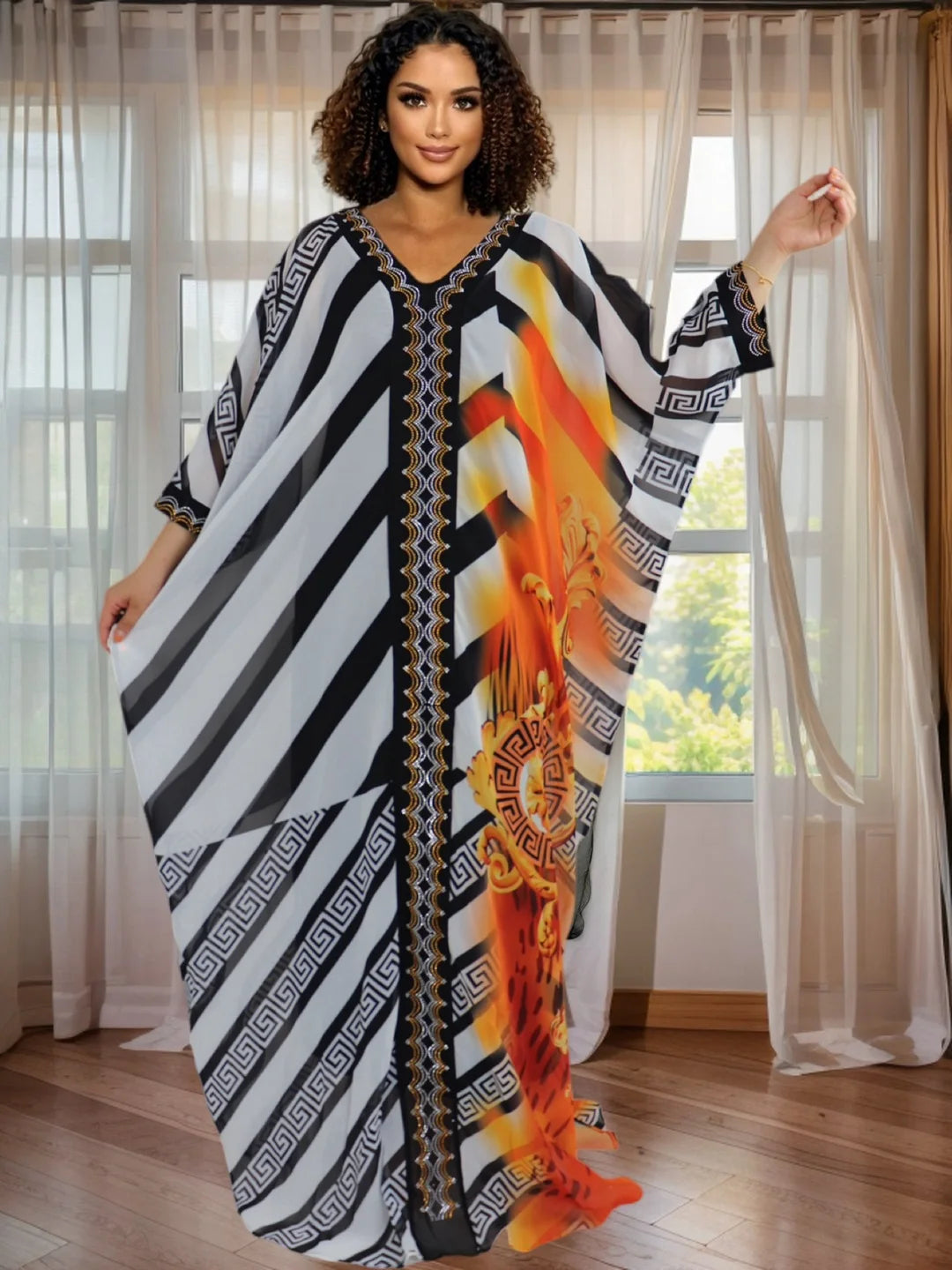 Plus Size Loose Casual Fashion Boho Maxi Dress