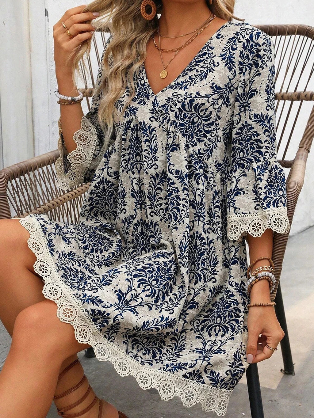 Large Size Women's Dress Casual Loose Fit Maxi Gown plus Size