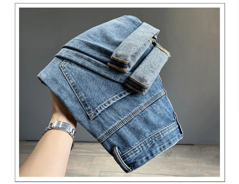 New Frayed Jeans Men Baggy