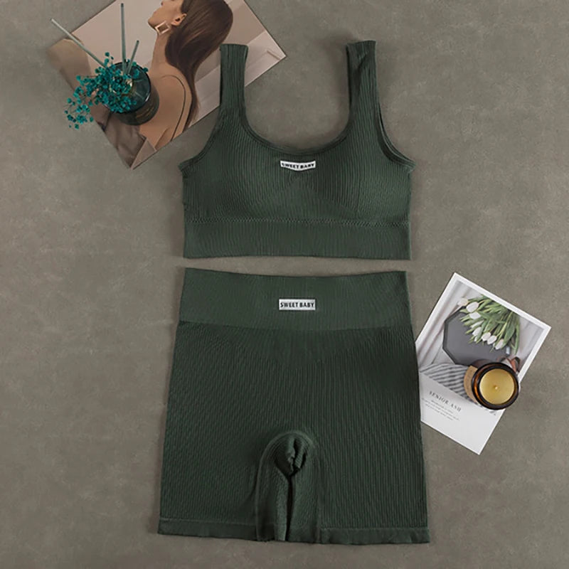 Women Seamless Yoga Set Fitness Workout Suits