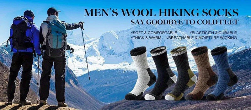 Winter Merino Wool Socks Thickened Mens