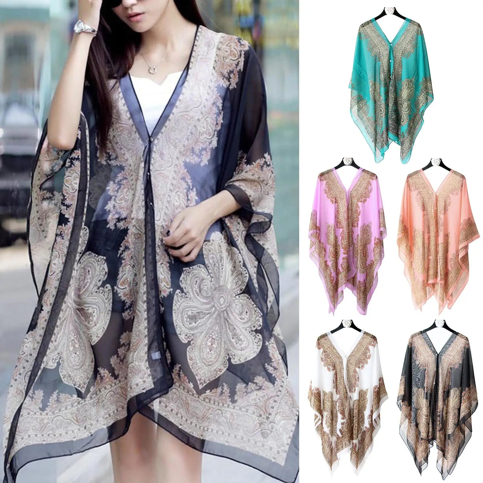 2026 Women Summer Chiffon Sun Protection Shawl