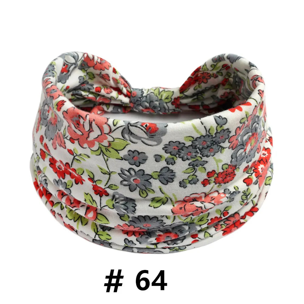 Boho Headbands for Women Cotton Wide Head Bands Stretch