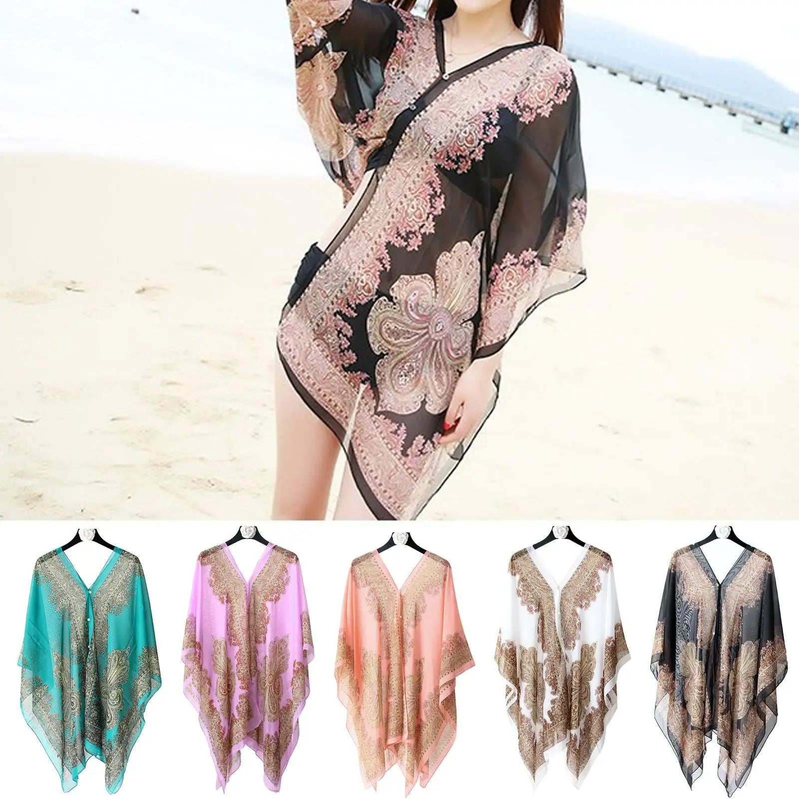 2026 Women Summer Chiffon Sun Protection Shawl