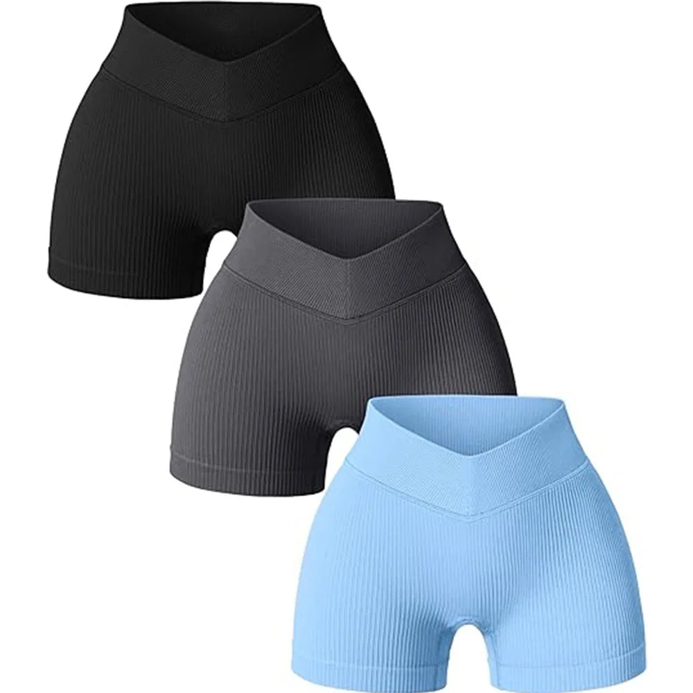 Women High Waist Workout Fitness Yoga Shorts