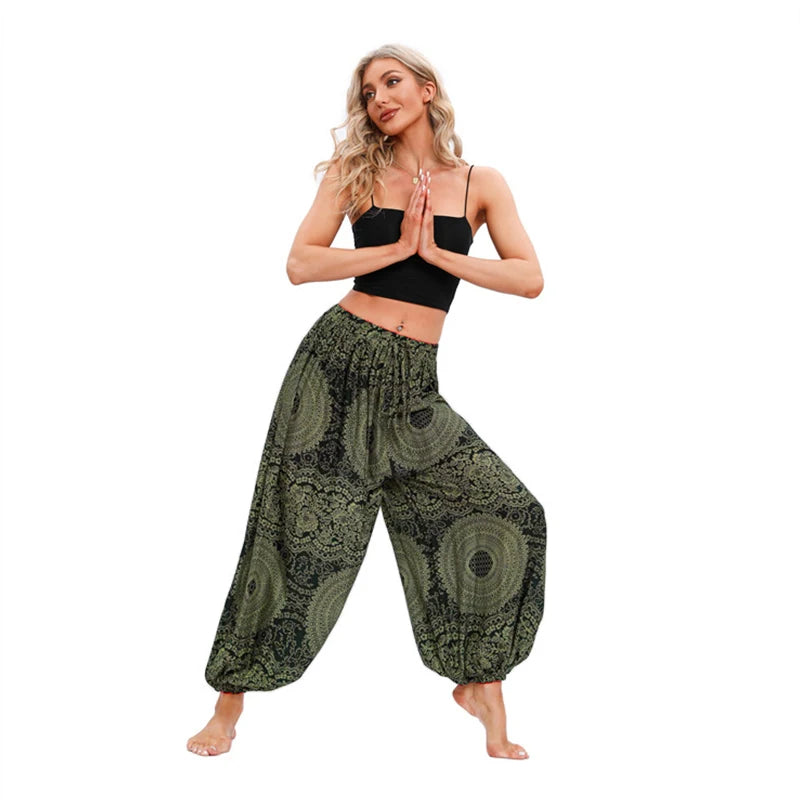 Boho Yoga Pants Women Hippie Harem