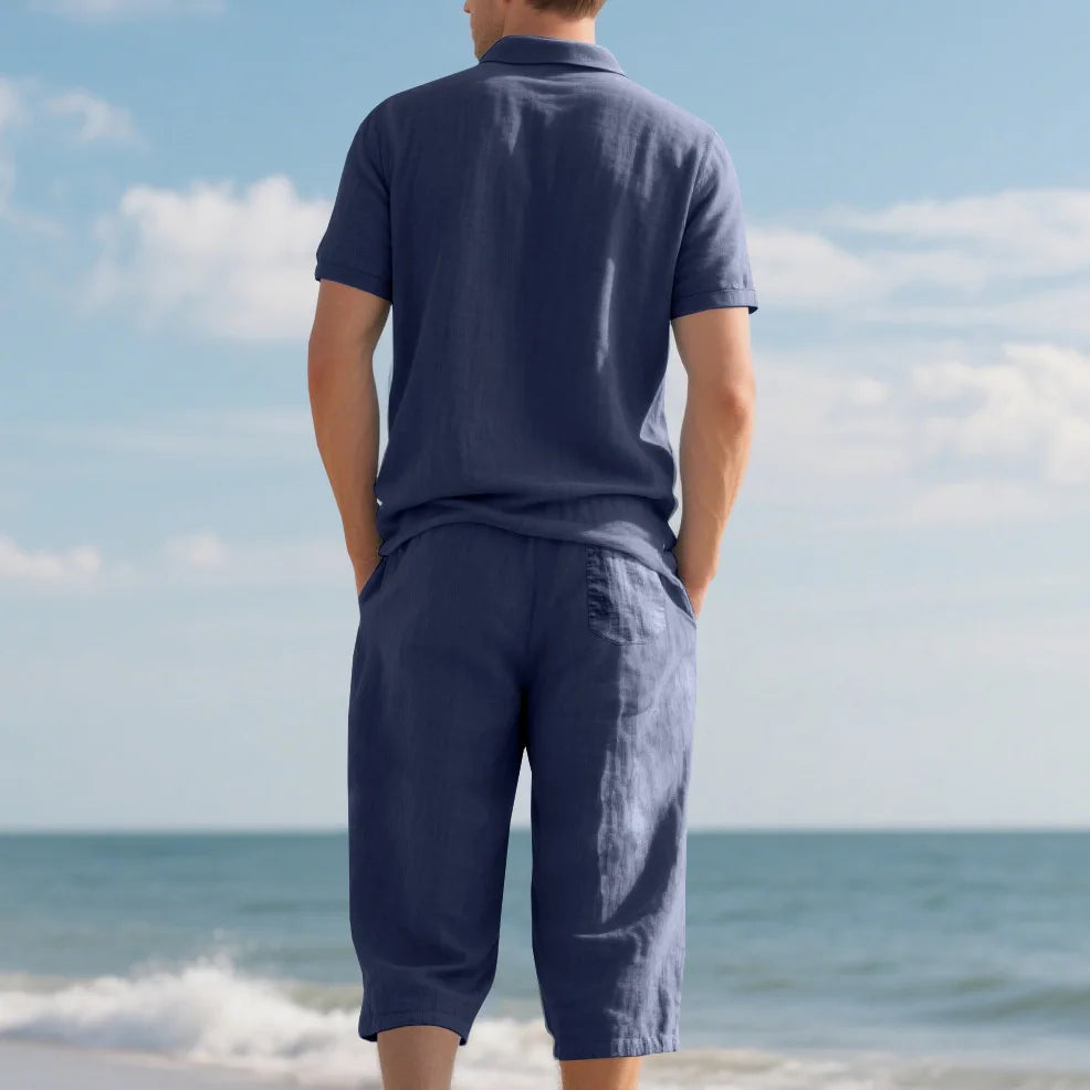 Men's Casual Linen 2 Piece Outfit
