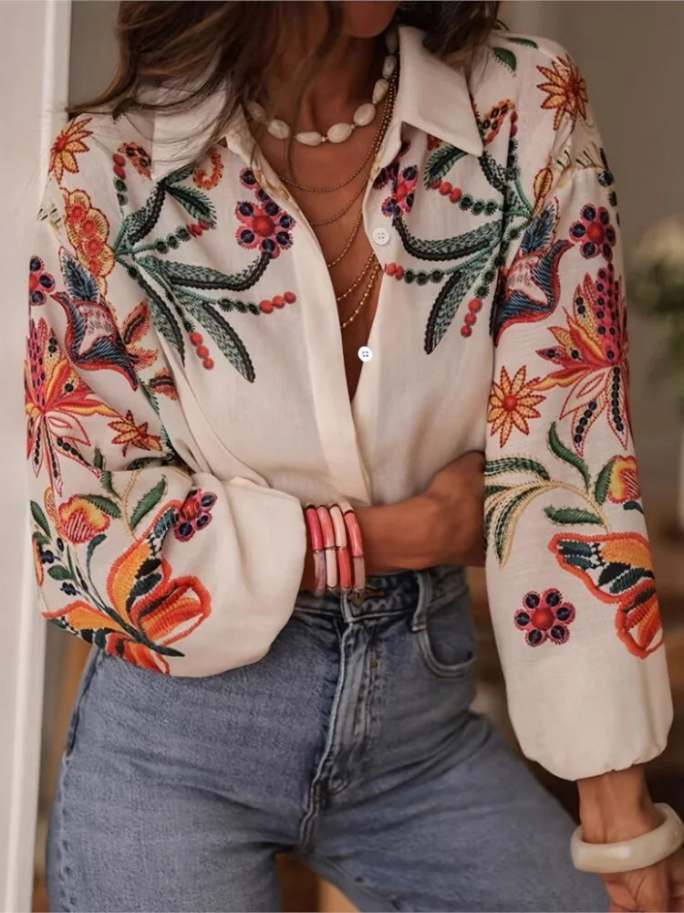 Women Casual Floral Printed Shirts