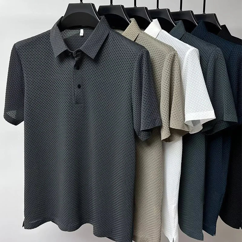 Men's Business Polos Casual Short Sleeve