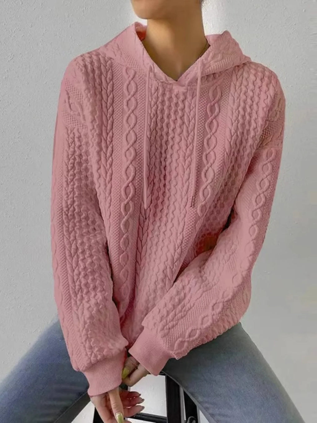 Fashionable Student Hoodie Long Sleeve Casual Sweatshirt Regular Fit Streetwear