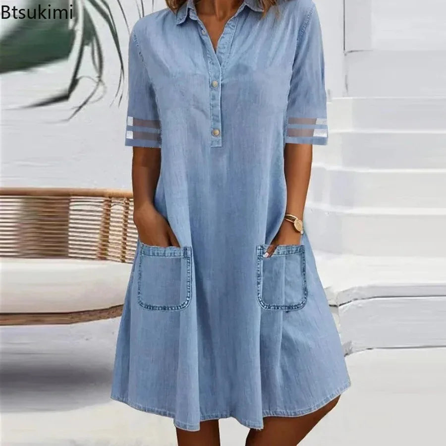 Summer Denim Blue Dress