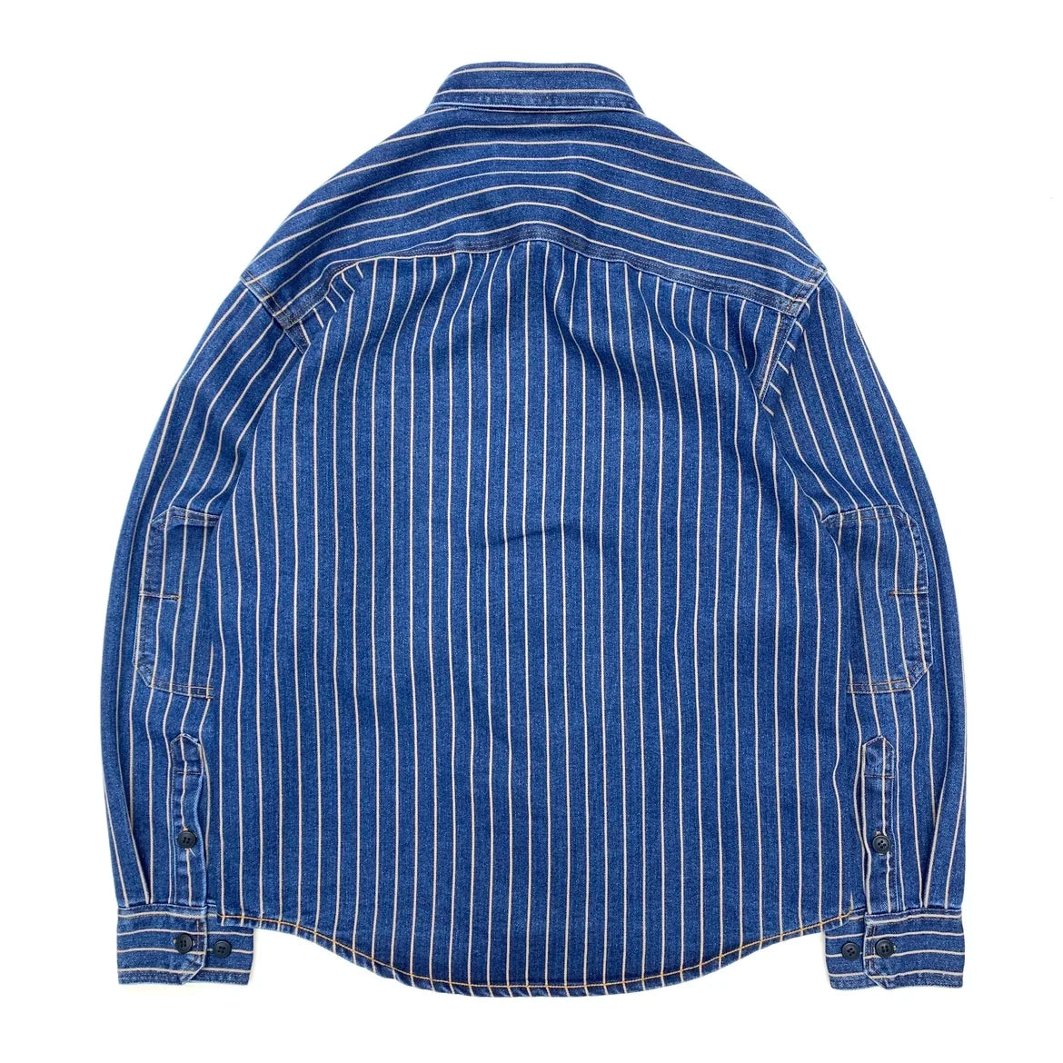 Autumn New American Retro Heavyweight Striped Denim Shirt Jacket
