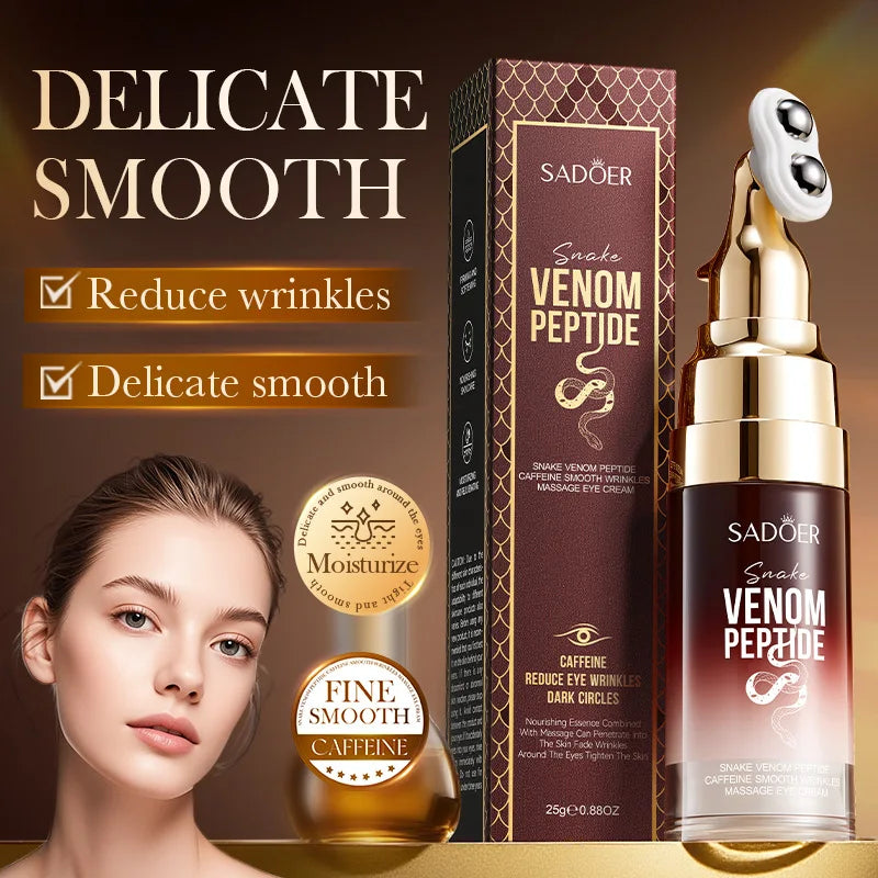 SADOER Snake Venom Peptide Caffeine Anti Wrinkle Massage Eye Cream