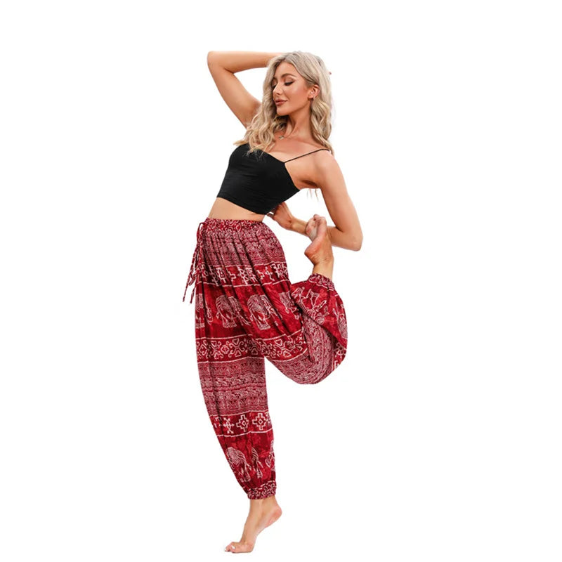Boho Yoga Pants Women Hippie Harem