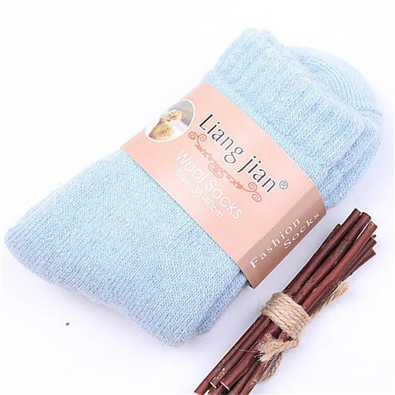 Super Warm Male Men Thicker Solid Socks Merino Wool
