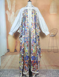 Boho Printed Women Silk Printed Two Pieces Set Plus Size