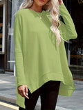 Women's Large Knitted Casual T-shirt Comfortable Loose Fit