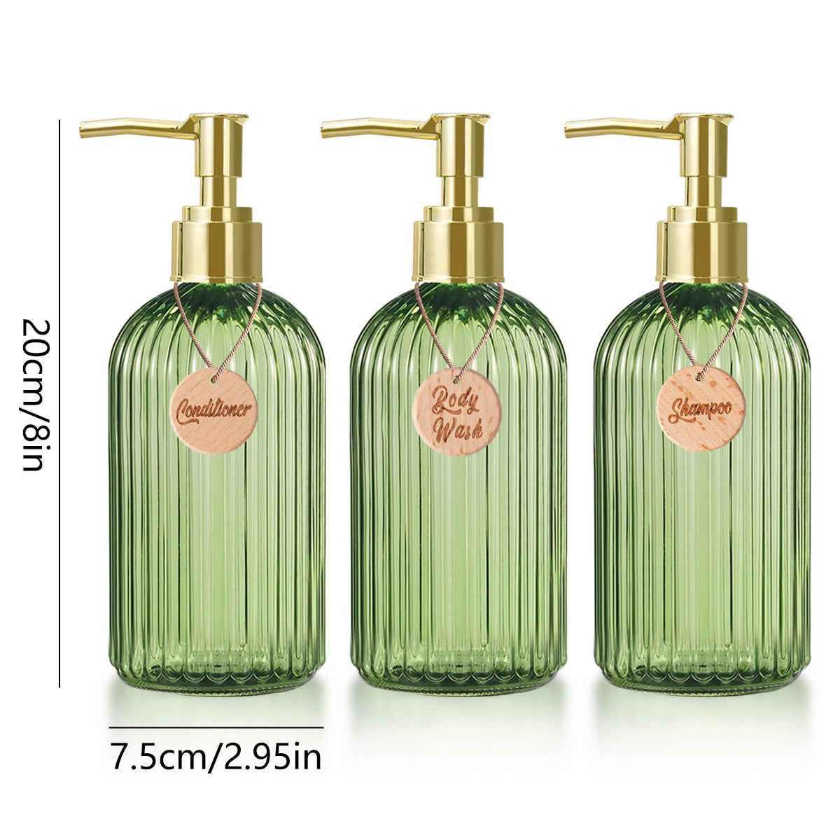 Reusable Shampoo Conditioner Body Wash Bottle Bathroom Shower Soap Dispenser