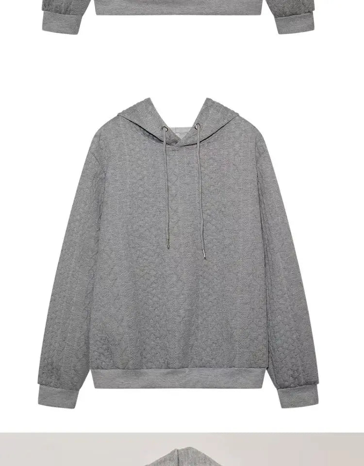 Fashionable Student Hoodie Long Sleeve Casual Sweatshirt Regular Fit Streetwear