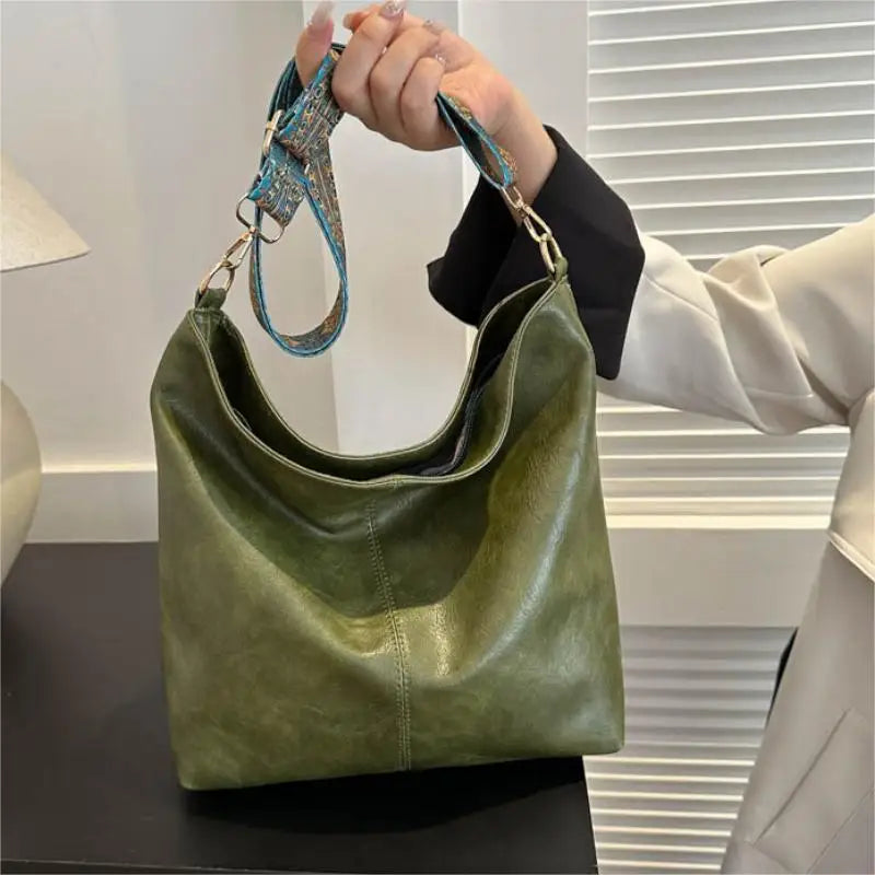 Boho Chic Faux Leather Shoulder Bag