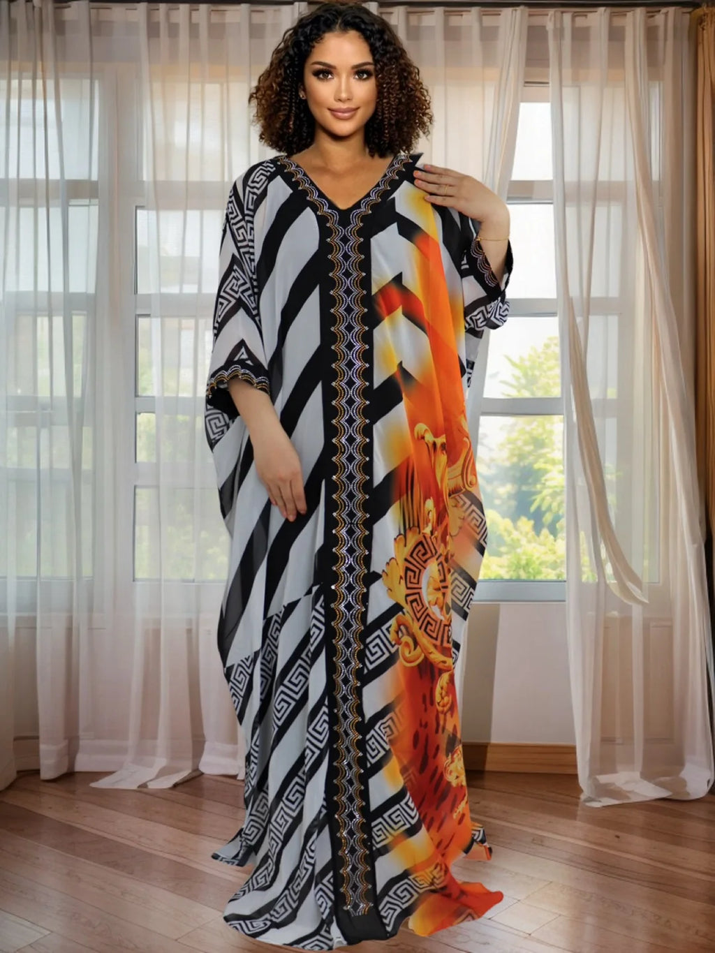 Plus Size Loose Casual Fashion Boho Maxi Dress