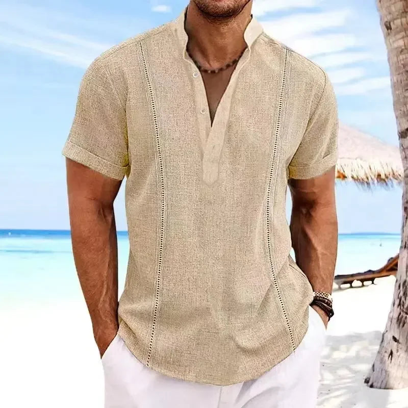 Men's Shirts Summer Short Sleeve Cotton Linen