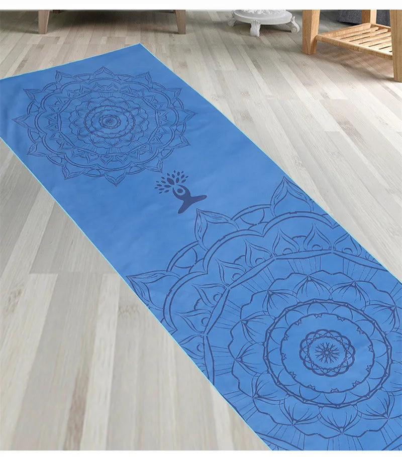 Hot Yoga Mat Towel  Printed Yoga Towel Non Slip Fitness Workout Mat Cover