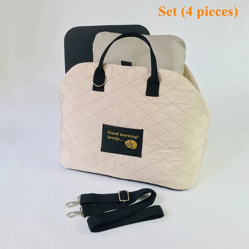 Car mounted dog kennel cat crossbody bag handbag