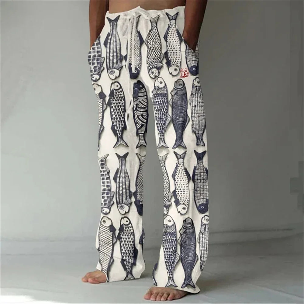 Wide New Killer Whale 3D Printed men's New Sweatpants