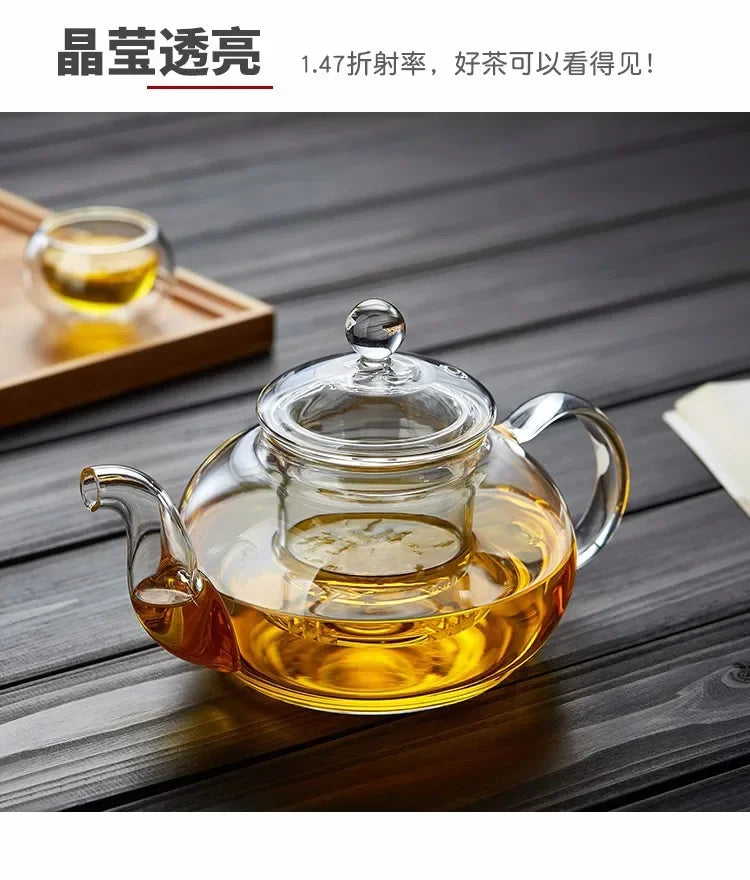 Filterable Glass Teapot Heat-resistant