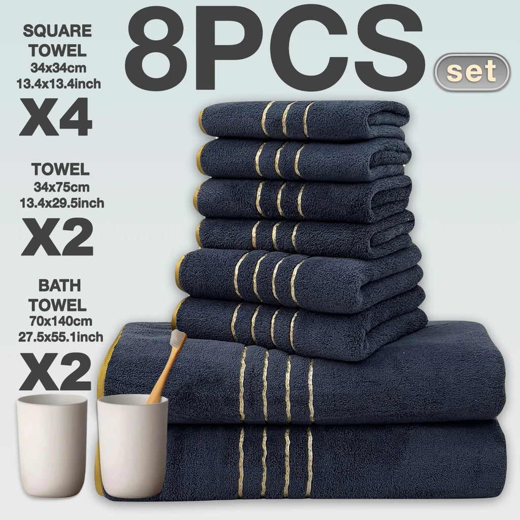 8pcs Luxury Hotel High Quality Cotton Bath Towel Set