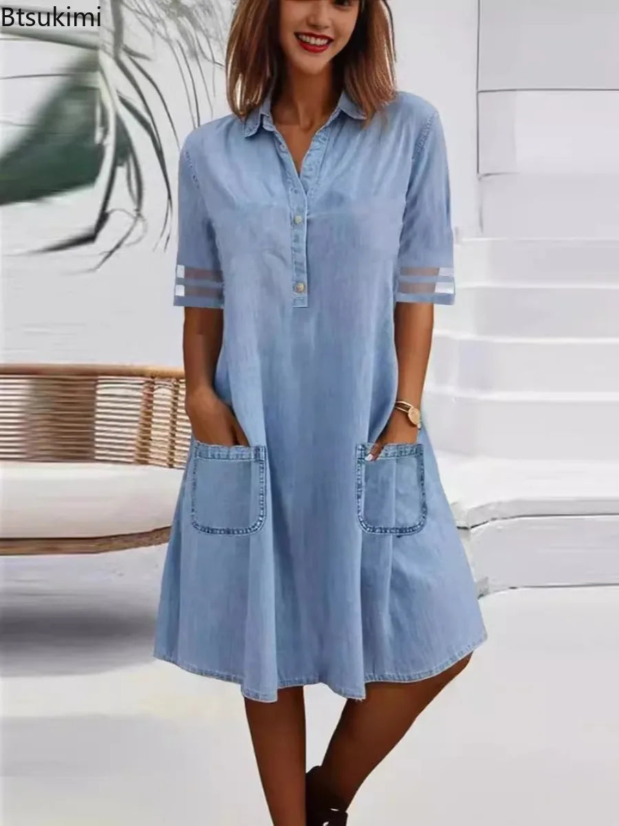 Summer Denim Blue Dress