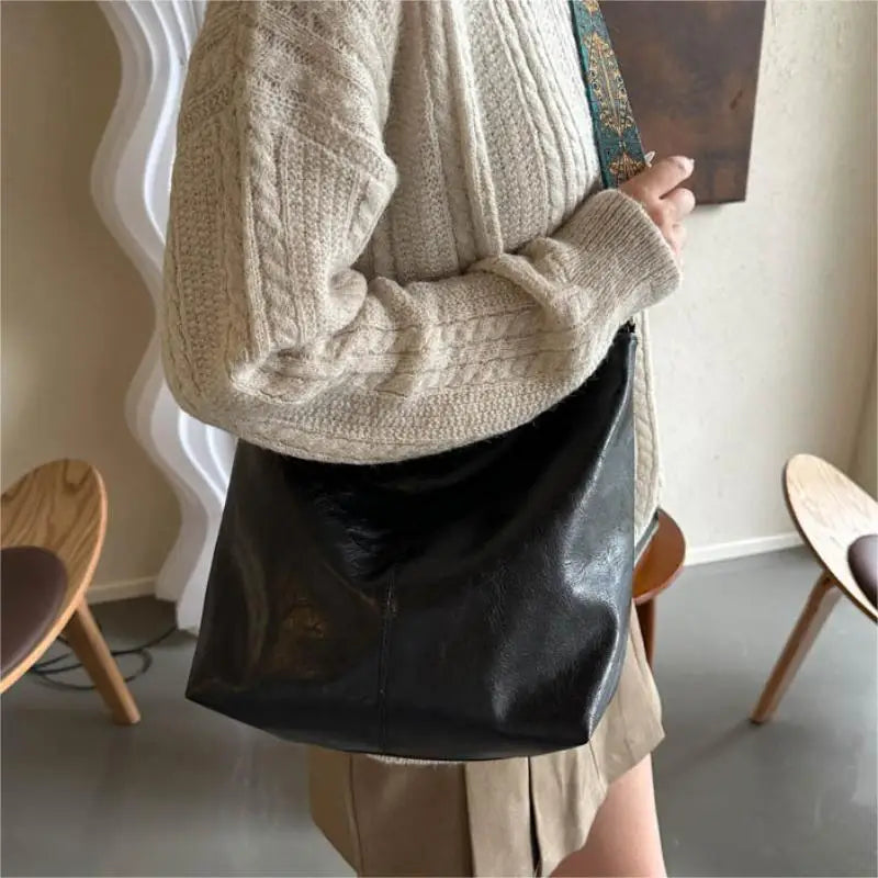 Boho Chic Faux Leather Shoulder Bag