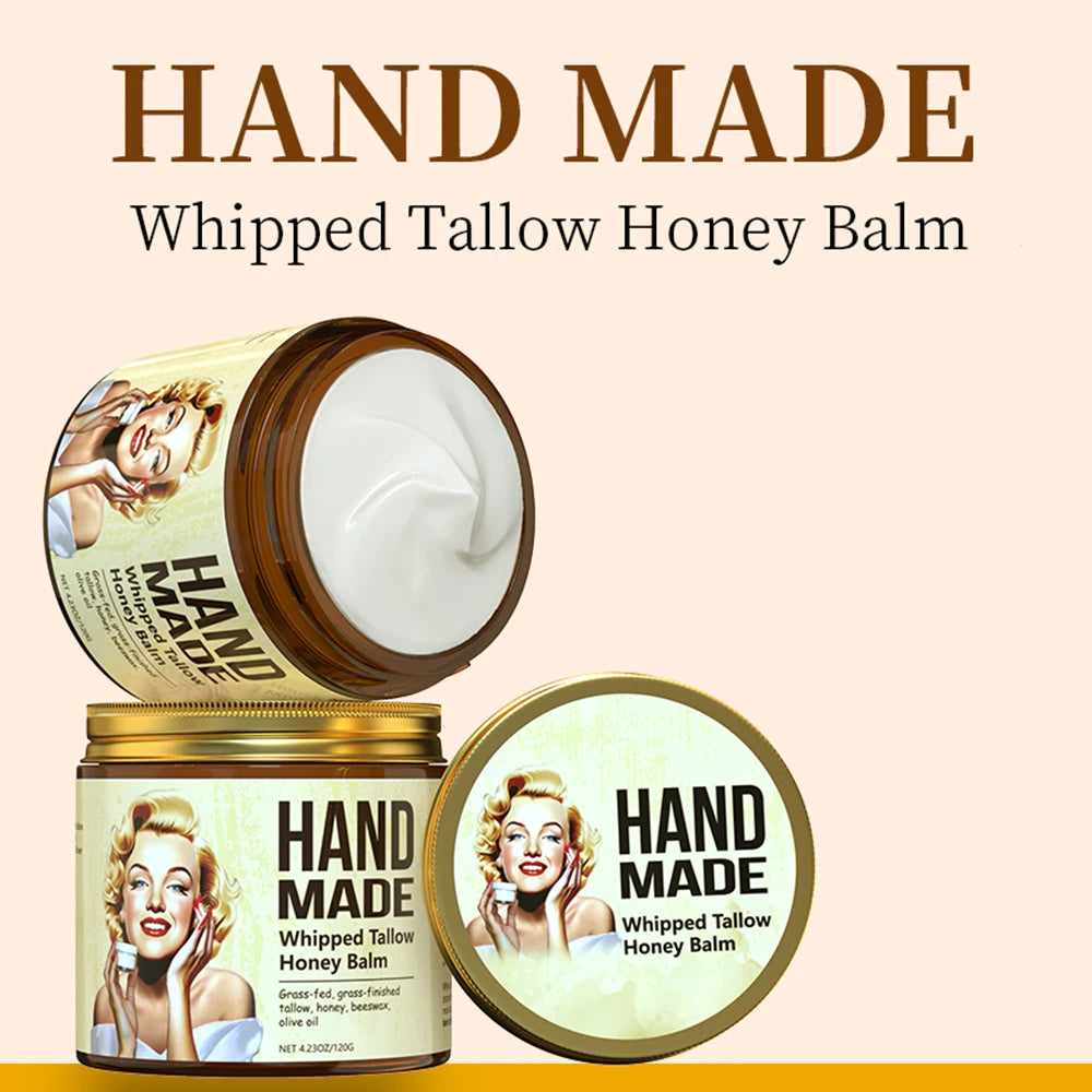 ENVISHA Handmade Skin Care Honey Whipped Tallow Face Cream