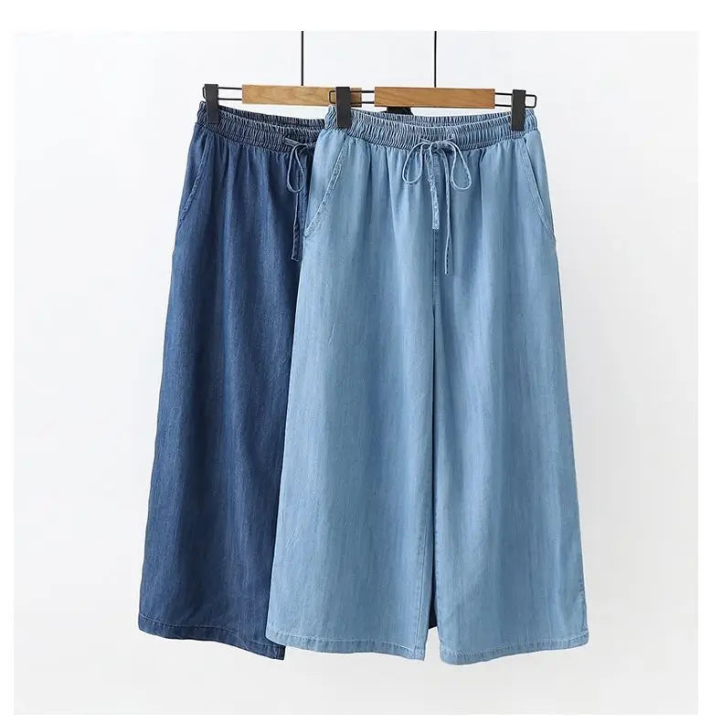 Women's Pants Summer Drawstring Wide-leg Pants