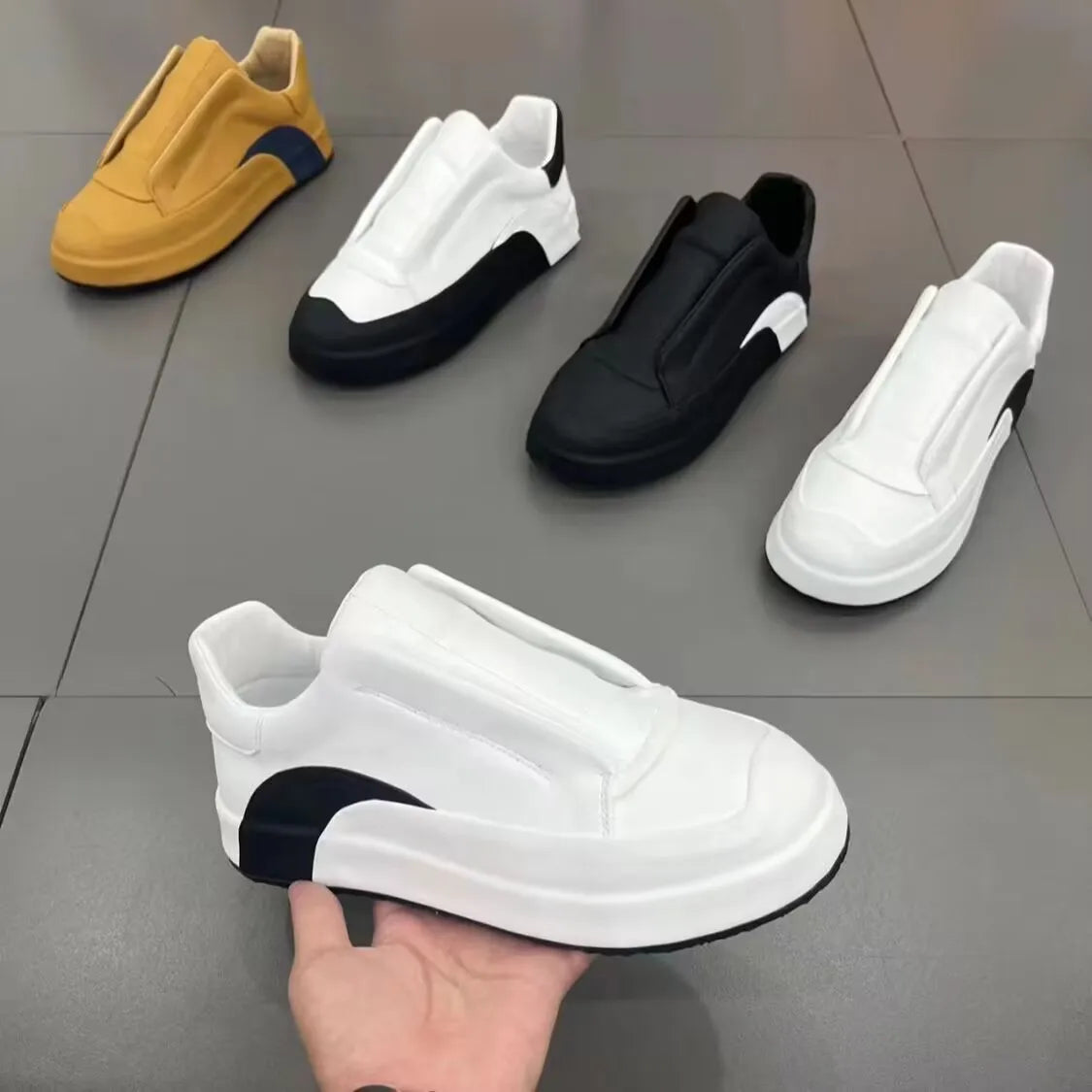 Sneakers Casual Men Cover Bottom Board Shoes