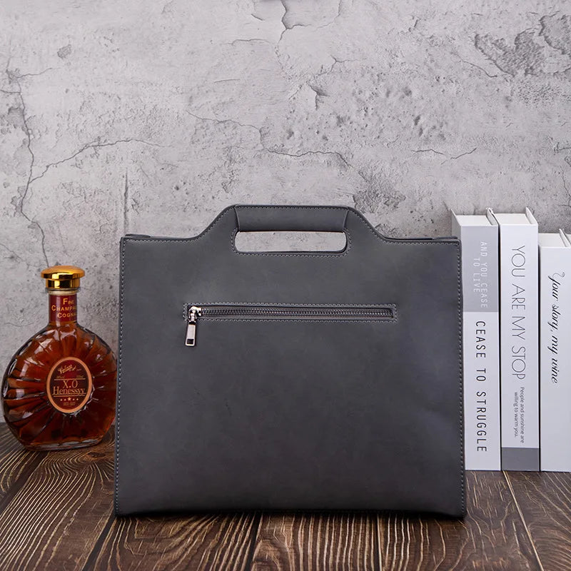 Vintage Leather Men's Tote Shoulder Bag