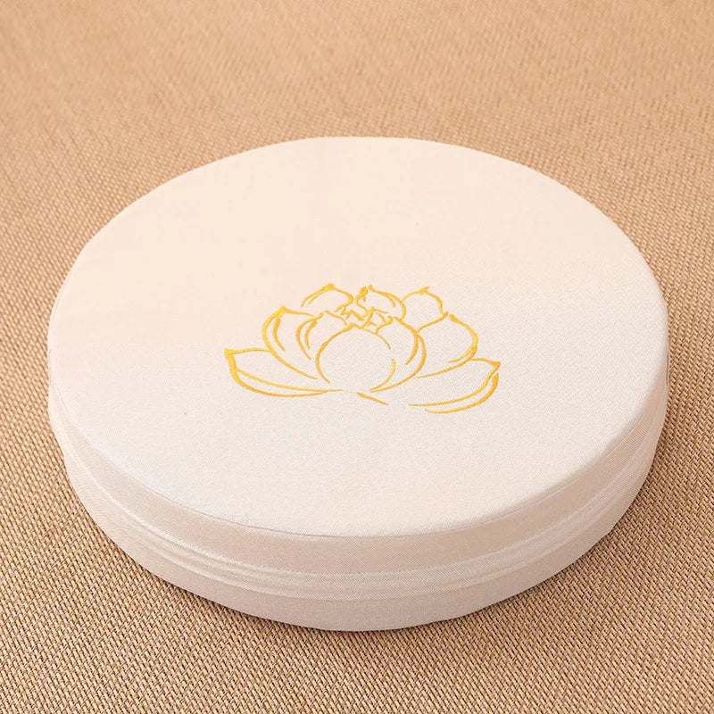 Yoga Meditation Linen Cushion Hard Lotus Texture Meditation Cushion