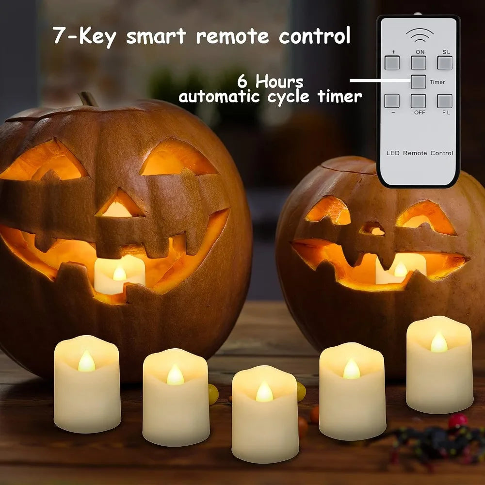 Rechargeable LED Candles By USB Timer Remote Flickering Flames