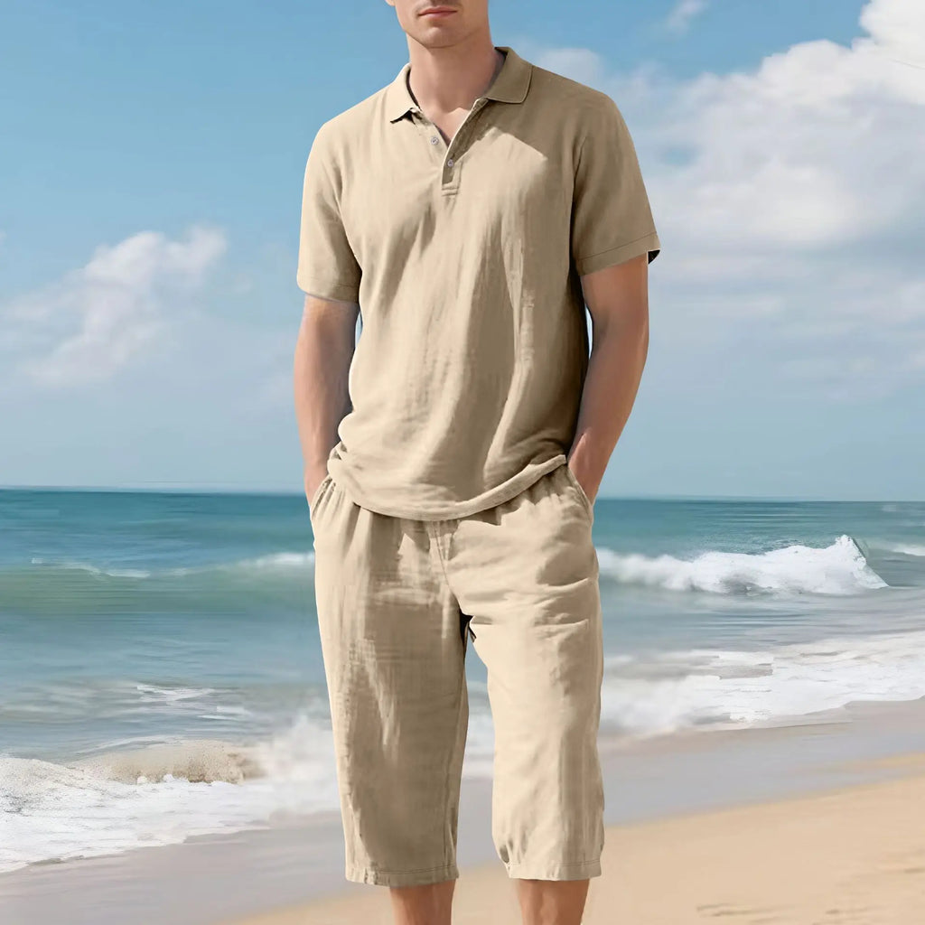 Men's Casual Linen 2 Piece Outfit
