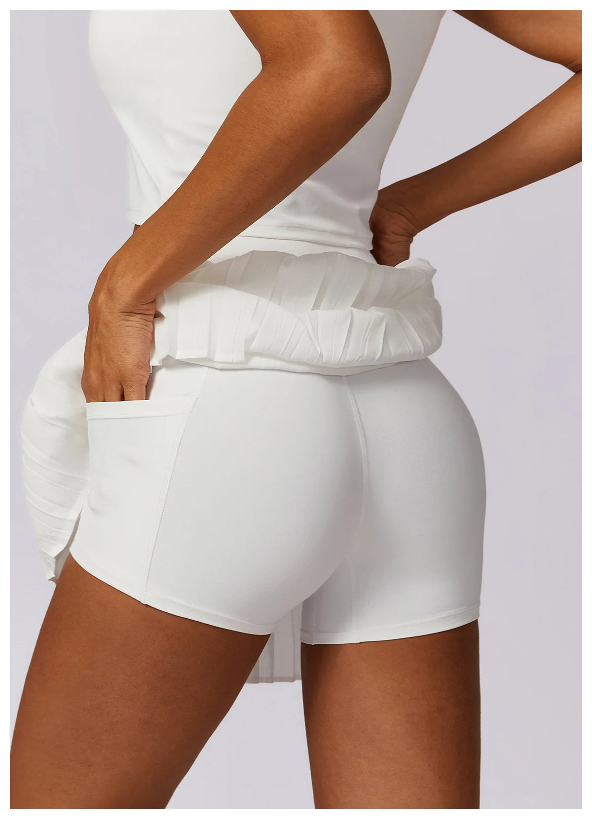 Women Dance Gym Workout Fitness Solid Sports Skirts