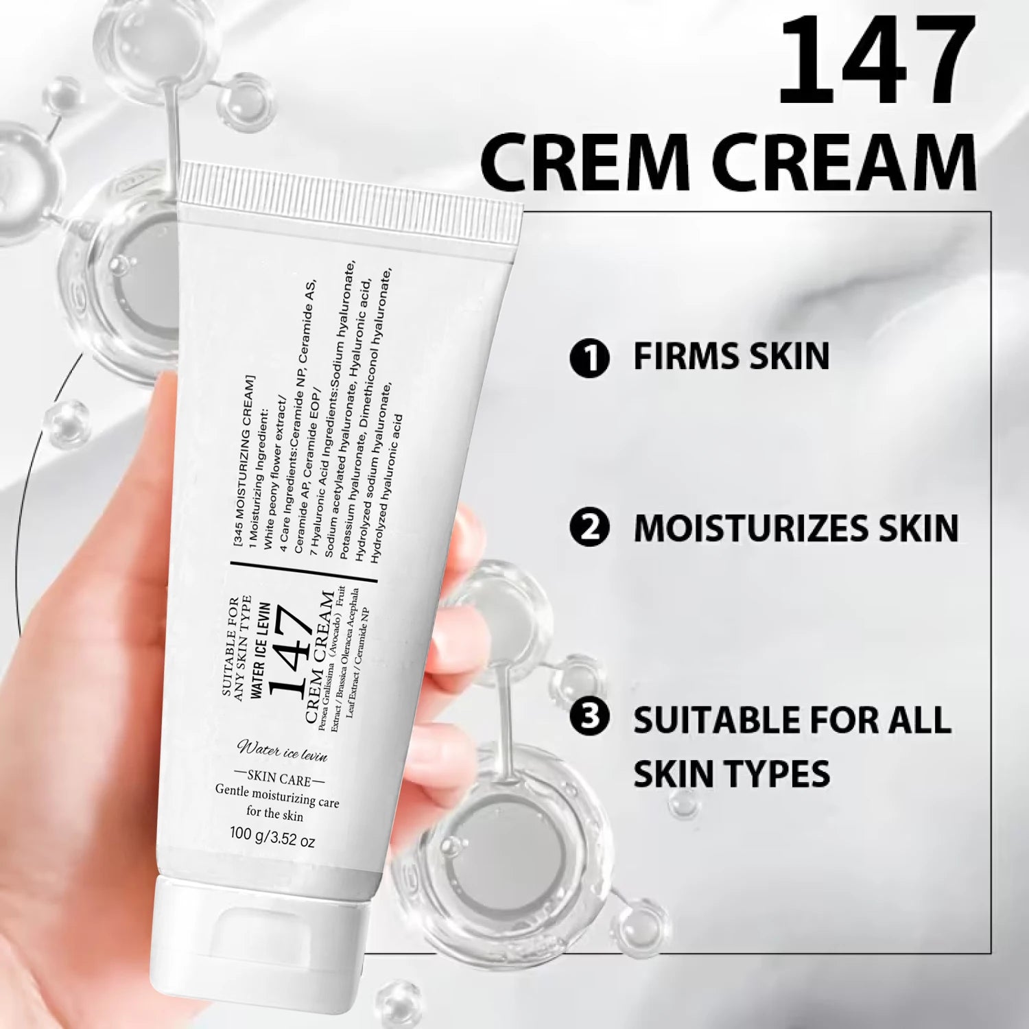 147 Skin Care Cream - Gentle Moisturizing & Firming with Hyaluronic Acid