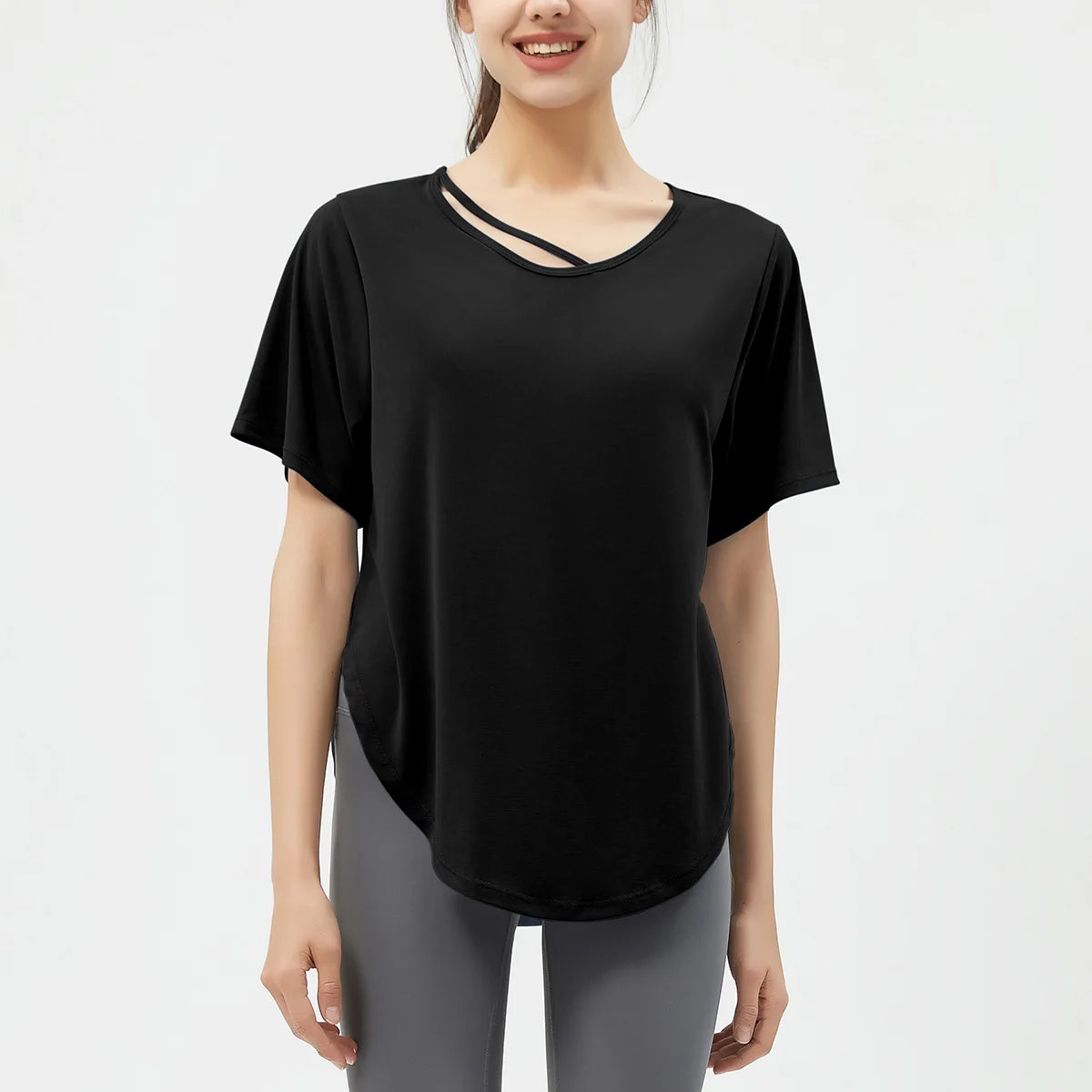 Plus Size Workout T-Shirt for Women