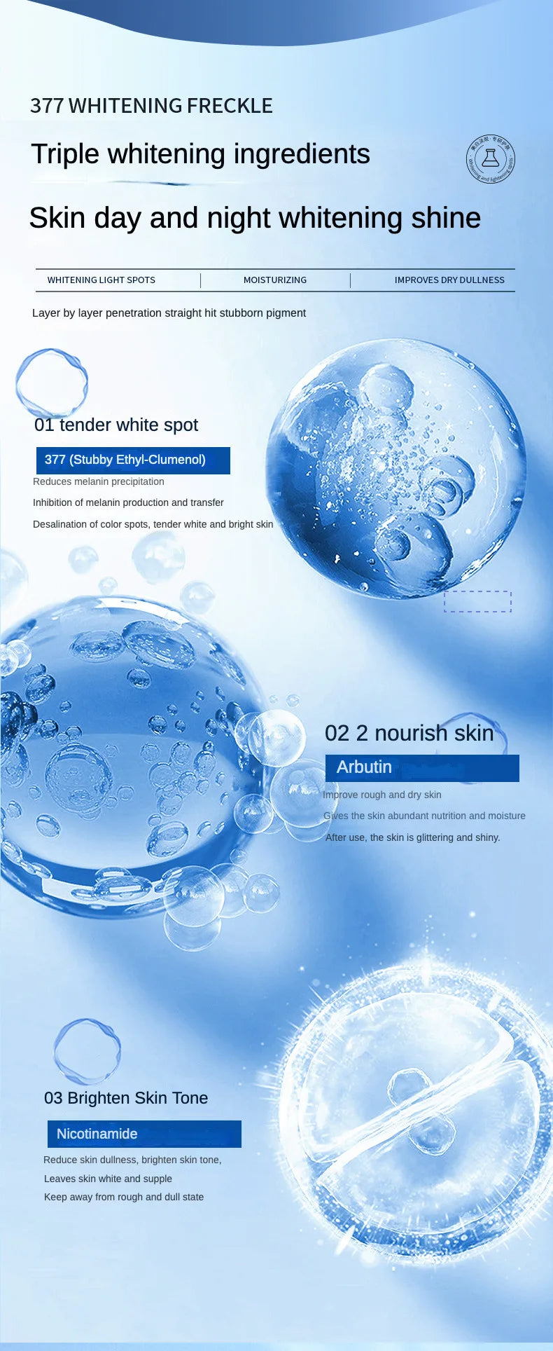 30 pieces Whitening Blemish Serum Moisturizing Anti-Wrinkle Anti-Aging