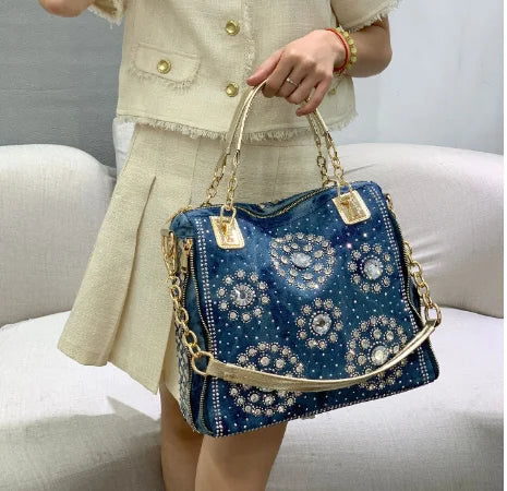 Denim jean casual women handbags